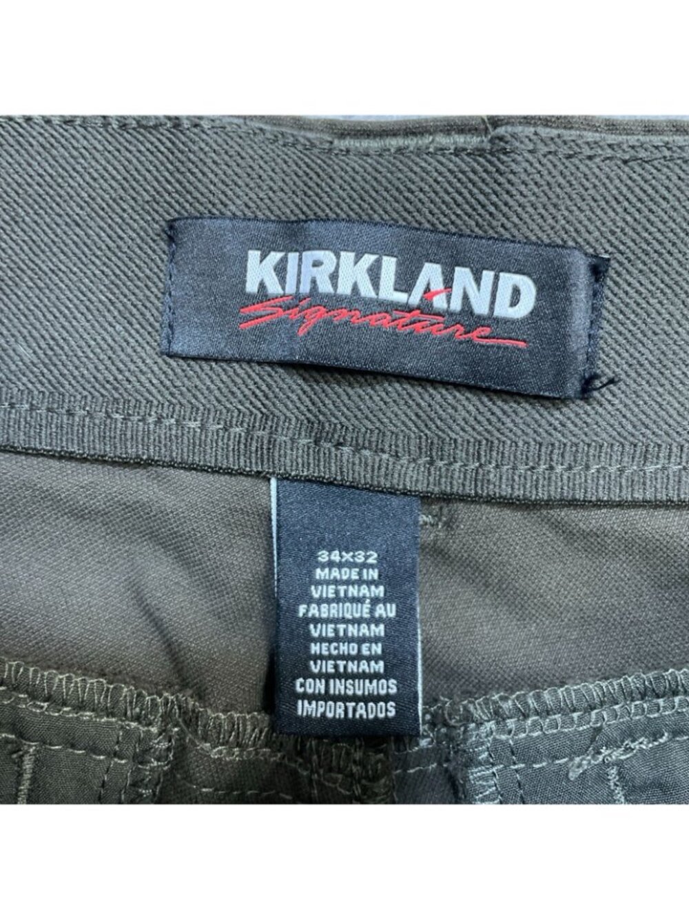 Kirkland Signature Men's 34x32 Stretch Cargo Tech Pants Olive Green B1234 - Picture 6 of 13